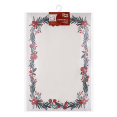 ARDESTO Serving napkins set Ardesto Happy Holidays 30х45cm, 2pcs, 90% polyester, 10% cotton, white wreath (ART15HH)