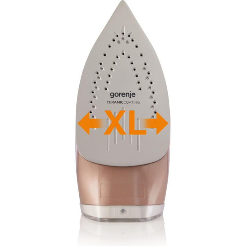 Gorenje Iron Gorenje, 3200W, 420ml, steam boost -250g, vert. Steaming, auto shutdown, ceramic soleplate, bronze-white (SIH3200WR)