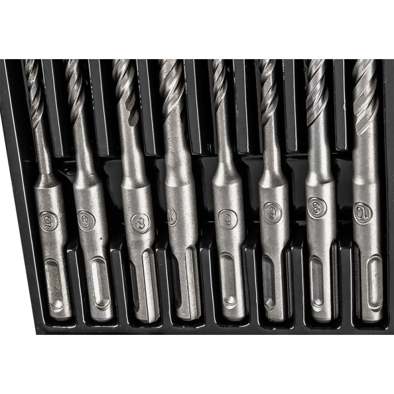 Graphite Набір свердел по бетону GRAPHITE SDS Plus 5x6x8х110мм, 5х6x8x10x160мм, кейс, 8шт (56T168)