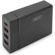 Digitus 4-Port USB Charger, 72W, 1xUSB-C (Power Delivery), 5,9,15,20V/3A, 3x USB-A 5V/2.4A, black (DA-10195)