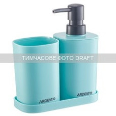 ARDESTO Bathroom set Vigor 380ml, 3 items, polypropylene, blue (ARHB3106TB)