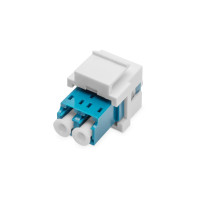 Digitus Fiber LC-duplex coupler, SM, for keystone panel OS2, Color blue, incl. keystone frame (DN-96007-1-K)