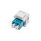 Digitus Fiber LC-duplex coupler, SM, for keystone panel OS2, Color blue, incl. keystone frame (DN-96007-1-K)