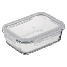 ARDESTO Food storage container Gemini 1.06l, borosilicate glass, plastic, rectangular, transparent (AR1210BRC)