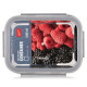 ARDESTO Food storage container Gemini 1.06l, borosilicate glass, plastic, rectangular, transparent (AR1210BRC)