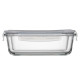 ARDESTO Food storage container Gemini 1.06l, borosilicate glass, plastic, rectangular, transparent (AR1210BRC)
