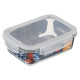 ARDESTO Food storage container Gemini 1.06l, borosilicate glass, plastic, rectangular, transparent (AR1210BRC)