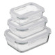 ARDESTO Food storage container Gemini 1.06l, borosilicate glass, plastic, rectangular, transparent (AR1210BRC)