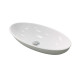 Adamant Sink, washbasin ANDERE NEW, artificial stone, oval, without a hole for the mixer and overflow, 590х295х130mm, imposed, white (100002881)