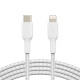 Belkin сable USB-С > Lightning charge/data, 1m, Type-C, BRAIDED, white (CAA004BT1MWH)