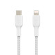Belkin сable USB-С > Lightning charge/data, 1m, Type-C, BRAIDED, white (CAA004BT1MWH)