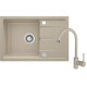 Deante Kitchen set Leda, granite sink ZRD_7113 + tap BEN_762M, sand (ZRDA7113)