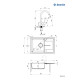Deante Kitchen set Leda, granite sink ZRD_7113 + tap BEN_762M, sand (ZRDA7113)