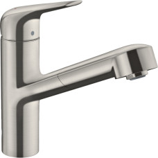 Hansgrohe Змішувач для кухні Focus M42, довж.виливу - 225мм, витяжний, 1важіль, KM150sBox, сталь