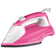 Russell Hobbs Iron Light&Easy Pro, 2600W, 240ml, steam boost -130g, constant steam - 40g, ceramic soleplate, white-pink (26461-56)
