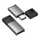 Считыватель флеш-карт Essager USB-C + USB-A to Micro SD black (EDKTF-QW0G-P)