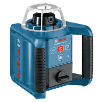 Bosch Нивелир лазерный ротационный Professional GRL 300 HV, 60м/з приймачем 300м, ±0.1мм/м, 150/300/600 об/мин, IP54, 1.8кг, кейс, приемник LR1, пульт RC1, держатель WM4, ЗУ, очки, мишень (0.601.061.501)