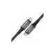 Дата кабель USB-C to USB-C 1.0m USB 4.0 240W audio/video black-grey Acefast (6974316282631)