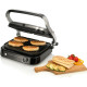 Gorenje Grill clamping, 2100W, temp. regimes-7, removable plates, 180 opening, metal, grey (GCG2100S)