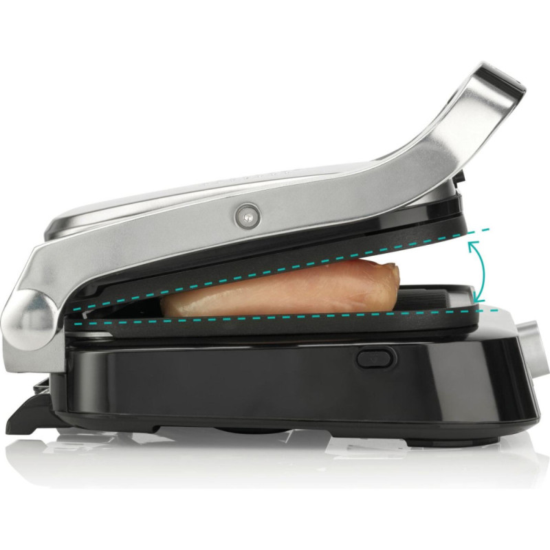 Gorenje Grill clamping, 2100W, temp. regimes-7, removable plates, 180 opening, metal, grey (GCG2100S)