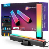 Govee Набор адаптивной подсветки H6056 RGBICWW WiFi + Bluetooth Flow Plus Light Bars RGB Черный (H60563D1)
