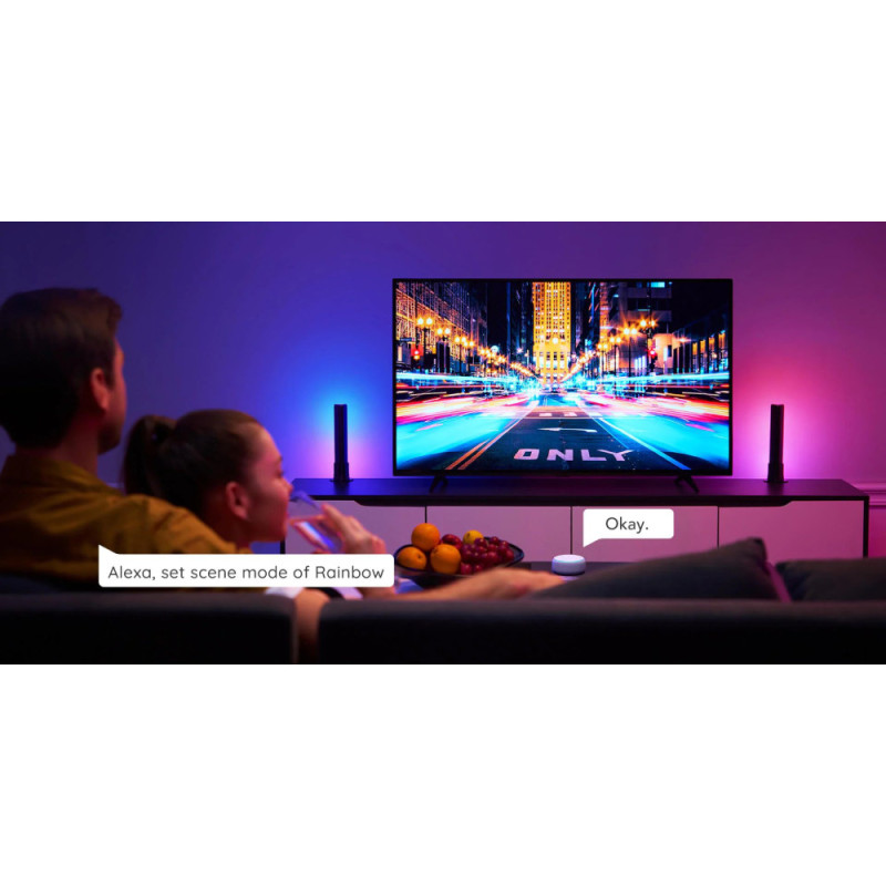 Govee Набор адаптивной подсветки H6056 RGBICWW WiFi + Bluetooth Flow Plus Light Bars RGB Черный (H60563D1)