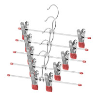 ARDESTO Hanger with Clothespin for pants Set 30cm, 5pcs, metal, PVC, red (ARHC2805RC)