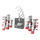 ARDESTO Hanger with Clothespin for pants Set 30cm, 5pcs, metal, PVC, red (ARHC2805RC)