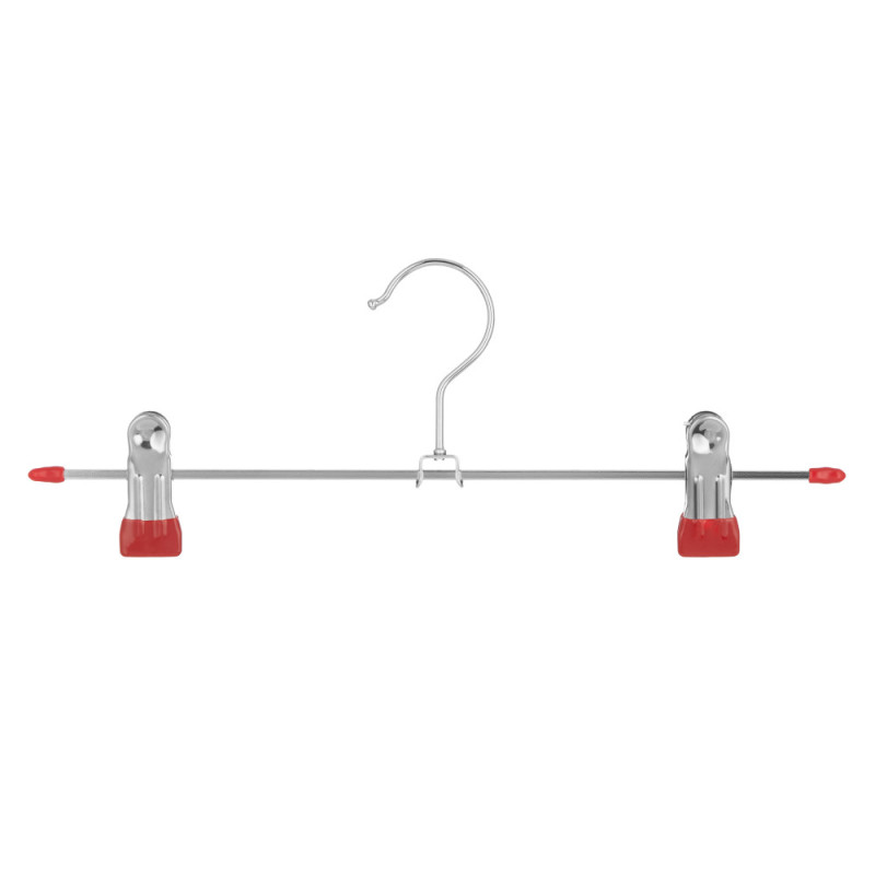ARDESTO Hanger with Clothespin for pants Set 30cm, 5pcs, metal, PVC, red (ARHC2805RC)