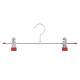 ARDESTO Hanger with Clothespin for pants Set 30cm, 5pcs, metal, PVC, red (ARHC2805RC)