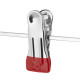 ARDESTO Hanger with Clothespin for pants Set 30cm, 5pcs, metal, PVC, red (ARHC2805RC)