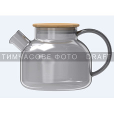 ARDESTO Заварник Graphite 1000мл, боросилікатне скло, бамбук, cірий (AR3010BGR)