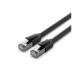 Патч-корд 0.5м, S/FTP cat 8 RJ-45 black Vention (IKKBD)