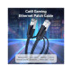 Патч-корд 0.5м, S/FTP cat 8 RJ-45 black Vention (IKKBD)