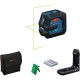 Bosch Нівелір лазерний Bosch Professional GLL 20-22 G 3.7В/4АА до 20м ±0.3мм/м зелений промінь чохол IP 65 0.59кг (0.601.065.600)