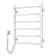 Navin electric towel warmer Blues, 600x480x123mm, button, steel, white, left connection (12-006130-4860)
