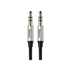 Кабель мультимедійний 3.5mm M to 3.5mm M 1.5m silver-black Baseus (CAM30-CS1)