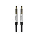 Кабель мультимедийный 3.5mm M to 3.5mm M 1.5m silver-black Baseus (CAM30-CS1)