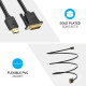 Кабель мультимедийный HDMI M to DVI M 2.0m 4K60Hz black Vention (ABFBH)