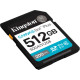 Карта памяти Kingston 512GB SDXC сlass 10 UHS-I U3 V30 Canvas Go Plus G4 (SDG4/512GB)