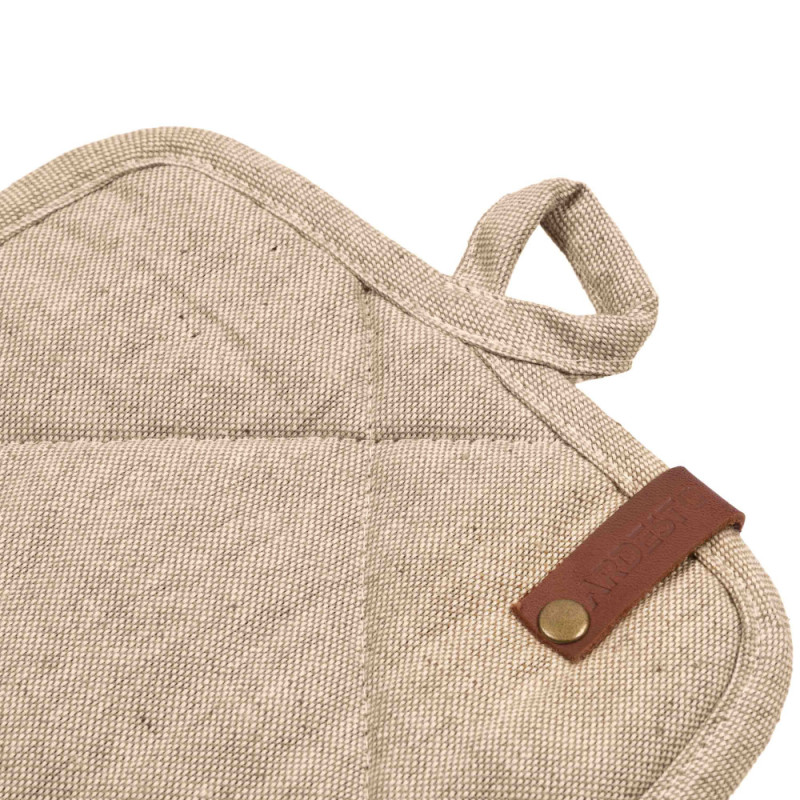 ARDESTO Potholder Oliver, 20x20cm, 100% cotton, filling: batting, chocolate (ART04OR)
