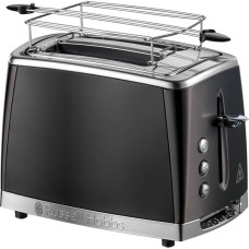 Russell Hobbs Toaster Matte Black 2 Slice, 1550W, stainless steel, heating, defrosting, black (26150-56)
