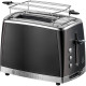Russell Hobbs Toaster Matte Black 2 Slice, 1550W, stainless steel, heating, defrosting, black (26150-56)