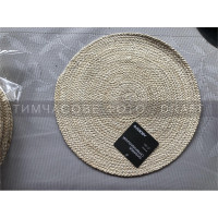 ARDESTO Serving mat, 38cm, corn fiber, round, light yellow (AR3326)