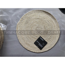 ARDESTO Serving mat, 38cm, corn fiber, round, light yellow (AR3326)