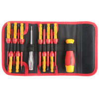 Tolsen Premium screwdriver, set of 12 pcs, dielectric, for work under voltage of 1000V (V33212)
