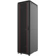 MIRSAN 42U W=600MM D=800MM GTV CABINET DISASSEMBLED RAL 9005 BLACK FRONT SINGLE/REAR DOUBLE OPRN %63 PERFORATED (MR.GTV42U68DE.01_PRF63)