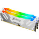 Модуль памяти для компьютера DDR5 48GB (2x24GB) 8000 MHz Renegade RGB White/Silver Kingston Fury (ex.HyperX) (KF580C38RWAK2-48)