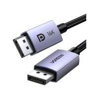 Кабель мультимедийный DisplayPort M to DisplayPort M 1.0m v2.1 16K DP118 black Ugreen (15383)