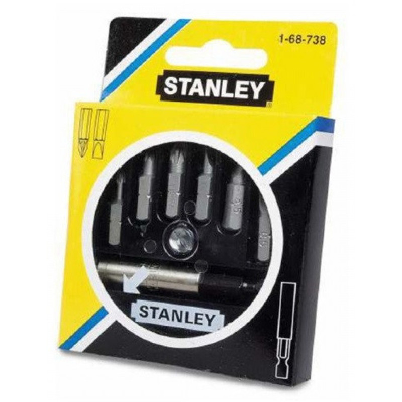 Stanley Bit set, with magnetic holder, 1/4 , 7 pcs. (1-68-738)